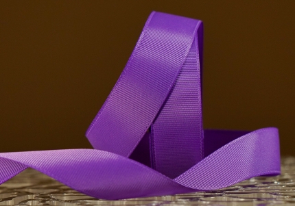 Стрічка репсова (2,5 см *23 м), бузковий (насичений) (№198)