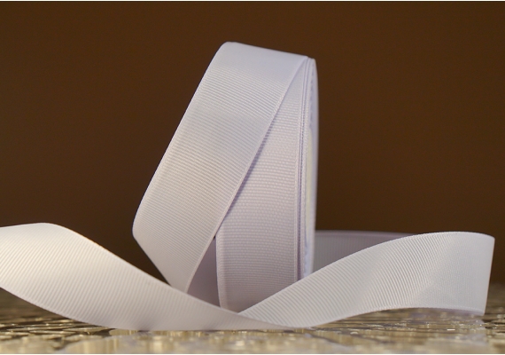 Стрічка репсова (2,5 см *23 м), білий (№199) Стрічка репсова (2,5 см *23 м), білий (№199)