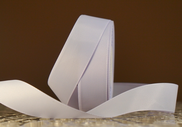 Стрічка репсова (2,5 см *23 м), білий (№199)