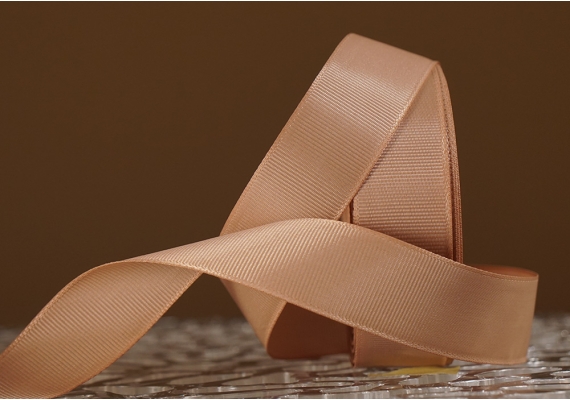 Стрічка репсова (2,5 см *23 м), коричнево-бежевий (№202)