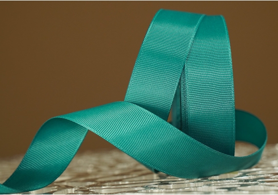Стрічка репсова (2,5 см *23 м), зелений (смарагд насичений) (№221)