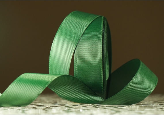 Стрічка репсова (2,5 см *23 м), зелений (мисливський) (№224) Стрічка репсова (2,5 см *23 м), зелений (мисливський) (№224)
