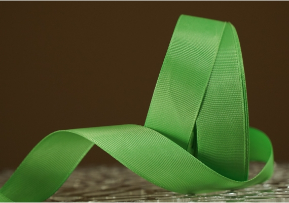 Стрічка репсова (2,5 см *23 м), яскраво-зелений (№227)