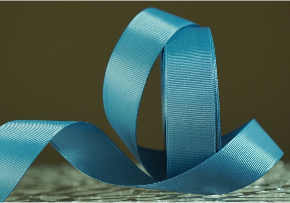 Стрічка репсова (2,5 см *23 м), темний пастельно-синій (№237)