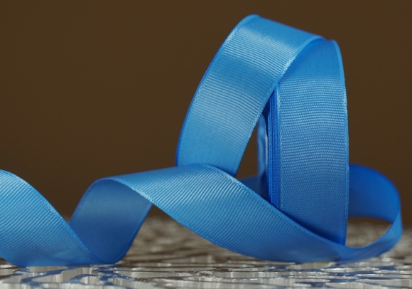 Стрічка репсова (2,5 см *23 м), синій (світлий) (№239)