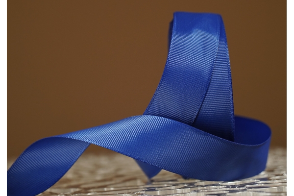 Стрічка репсова (2,5 см *23 м), синій морський(№240)
