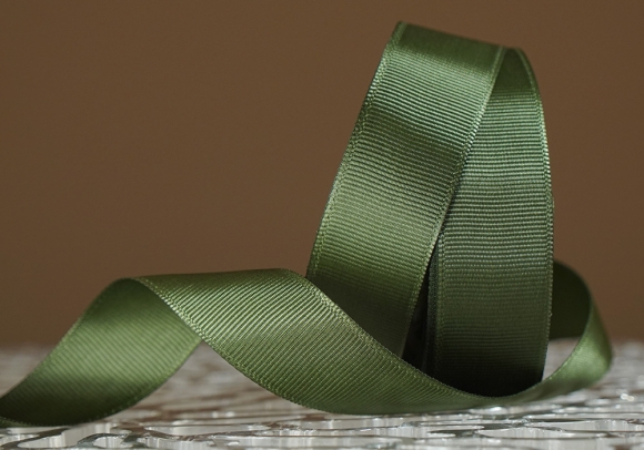 Стрічка репсова (2,5 см *23 м), хакі (зелений) (№247)