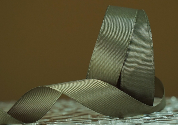 Стрічка репсова (2,5 см *23 м), темно-зелений хакі (№248)