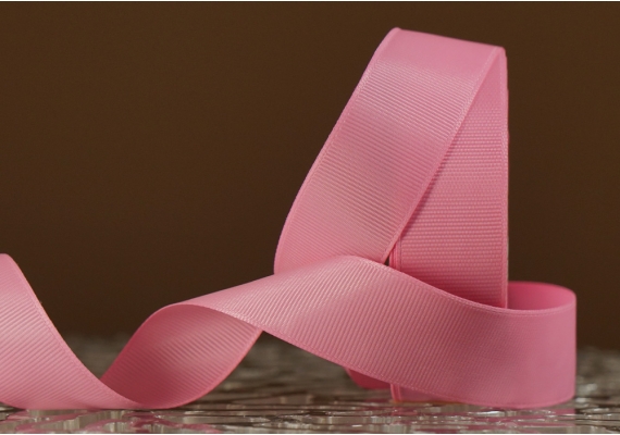 Стрічка репсова (2,5 см *23 м), рожевий (світлий) (№254)