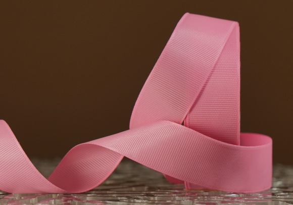 Стрічка репсова (2,5 см *23 м), рожевий (світлий) (№254)