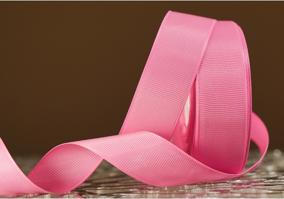 Стрічка репсова (2,5 см *23 м), рожевий (№255)