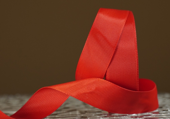 Стрічка репсова (2,5 см *23 м), червоний (№26)