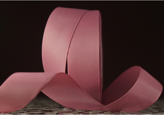 Стрічка репсова (2,5 см *23 м), рожево-золотий (№41)