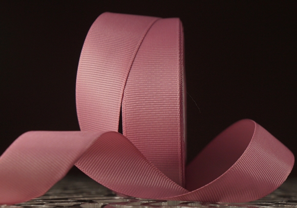 Стрічка репсова (2,5 см *23 м), рожево-золотий (№41)