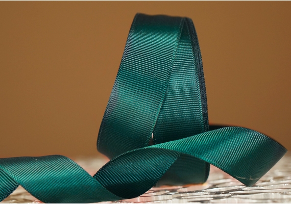 Стрічка репсова (2,5 см *23 м), зелений (темний) (№49)