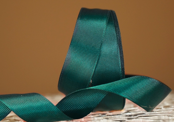 Стрічка репсова (2,5 см *23 м), зелений (темний) (№49)