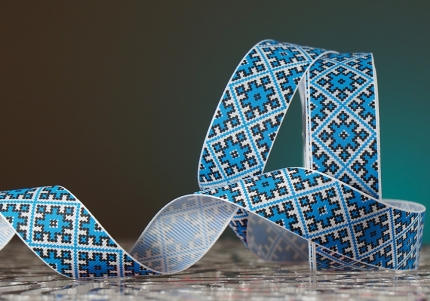 Стрічка репсова Орнамент-2 (Український принт) (2,5 см *23 м) (1 рулон) Стрічка репсова Орнамент-2 (Український принт) (2,5 см *23 м) (1 рулон)