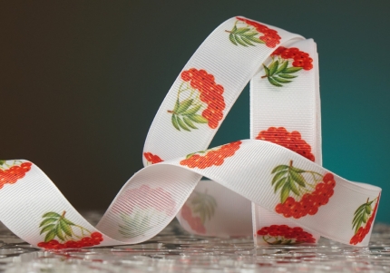 Стрічка репсова Калина-2 (Український принт) (2,5 см *23 м) (1 рулон) Стрічка репсова Калина-2 (Український принт) (2,5 см *23 м) (1 рулон)