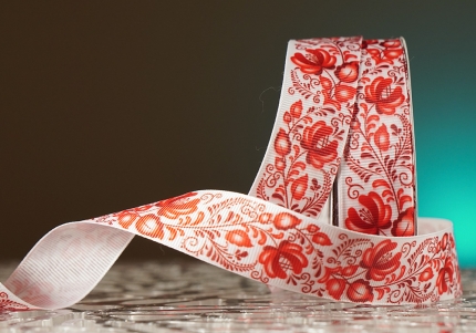 Стрічка репсова Квіти-2 (Український принт) (2,5 см *23 м) (1 рулон) Стрічка репсова Квіти-2 (Український принт) (2,5 см *23 м) (1 рулон)