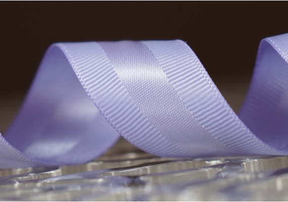 Стрічка репсова з атласною смугою (4 см *23 м), бузковий (№21) (1 рулон) Стрічка репсова з атласною смугою (4 см *23 м), бузковий (№21) (1 рулон)