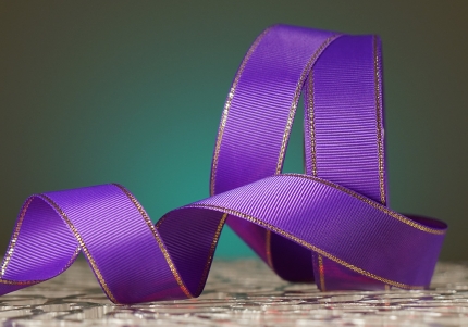 Репсова стрічка з люрексом, фіолетовий (№465) (2,5 см *23 м) (1 рулон)