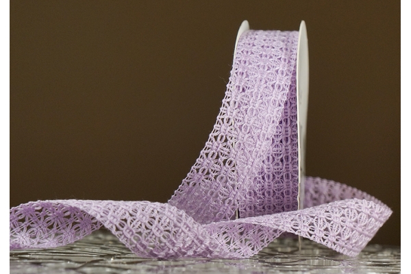 Стрічка макраме в'язана бузковий (№031) (2,5 см *11,5 м) (1рулон) Стрічка макраме в'язана бузковий (№031) (2,5 см *11,5 м) (1рулон)