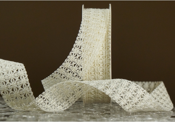 Стрічка макраме в'язана кремовий (№115) (2,5 см *11,5 м) (1рулон) Стрічка макраме в'язана кремовий (№115) (2,5 см *11,5 м) (1рулон)