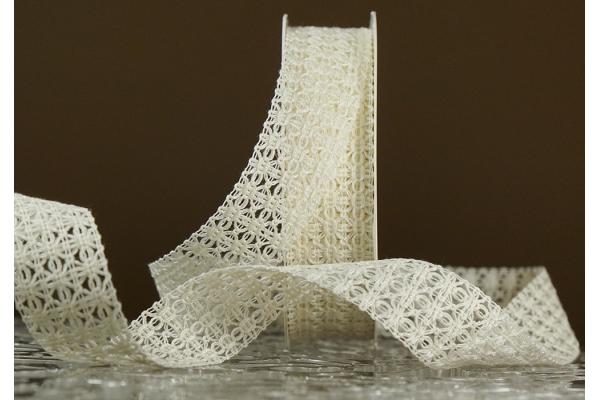 Стрічка макраме в'язана кремовий (№115) (2,5 см *11,5 м) (1рулон) Стрічка макраме в'язана кремовий (№115) (2,5 см *11,5 м) (1рулон)