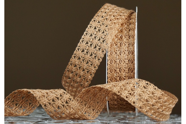 Стрічка макраме в'язана коричневий (№152) (2,5 см *11,5 м) (1рулон) Стрічка макраме в'язана коричневий (№152) (2,5 см *11,5 м) (1рулон)