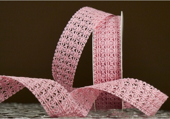 Стрічка макраме в'язана пудровий (№162) (2,5 см *11,5 м) (1рулон) Стрічка макраме в'язана пудровий (№162) (2,5 см *11,5 м) (1рулон)