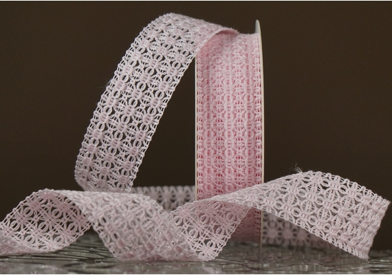 Стрічка макраме в'язана світло-рожевий (№165) (2,5 см *11,5 м) (1рулон) Стрічка макраме в'язана світло-рожевий (№165) (2,5 см *11,5 м) (1рулон)