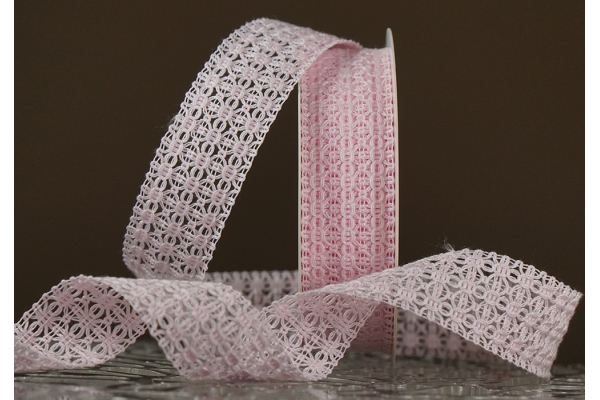 Стрічка макраме в'язана світло-рожевий (№165) (2,5 см *11,5 м) (1рулон) Стрічка макраме в'язана світло-рожевий (№165) (2,5 см *11,5 м) (1рулон)