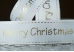 Репсова новорічна стрічка "Merry Christmas" білий (4,0 см *23 м) (1рулон)