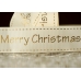 Репсова новорічна стрічка "Merry Christmas" молочний (4,0 см *23 м) (1рулон)