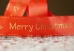 Репсова новорічна стрічка "Merry Christmas" червоний (4,0 см *23 м) (1рулон)