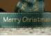 Репсова новорічна стрічка "Merry Christmas" зелений (4,0 см *23 м) (1рулон)