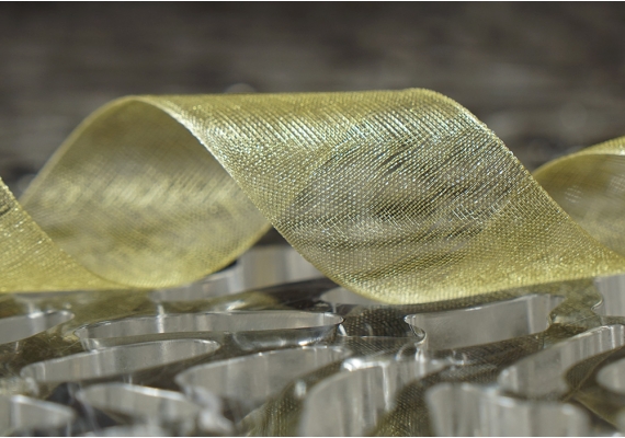 Стрічка ОРГАНЗА (4,0 см *45 м), жовтий (№1015) (1рулон) Стрічка ОРГАНЗА (4,0 см *45 м), жовтий (№1015) (1рулон)