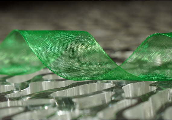 Стрічка ОРГАНЗА (4,0 см *45 м), зелений (теплий) (№1019) (1рулон) Стрічка ОРГАНЗА (4,0 см *45 м), зелений (теплий) (№1019) (1рулон)