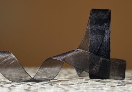 Стрічка ОРГАНЗА (2,0 см *45 м), чорний (№1039) (1рулон)