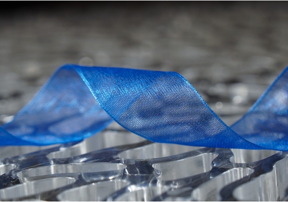 Стрічка ОРГАНЗА (4,0 см *45 м), синій (№1040) (1рулон) Стрічка ОРГАНЗА (4,0 см *45 м), синій (№1040) (1рулон)