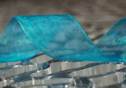 Стрічка ОРГАНЗА (4,0 см *45 м), жовтий (№BK15) (1рулон)