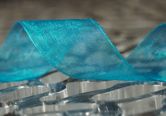 Стрічка ОРГАНЗА (4,0 см *45 м), жовтий (№BK15) (1рулон)