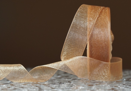 Стрічка ОРГАНЗА (2,0 см *45 м), золотий (№BK18) (1рулон)
