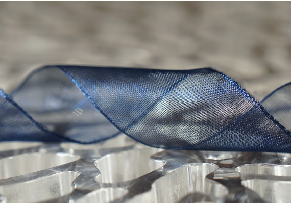 Стрічка ОРГАНЗА (4,0 см *45 м), темно-синій (№BK19) (1рулон) Стрічка ОРГАНЗА (4,0 см *45 м), темно-синій (№BK19) (1рулон)