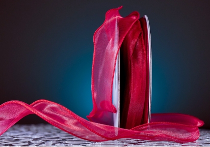 Органза хвиляста бордовий колір з кантом (3,0 см *23 м), (1рулон) Органза хвиляста бордовий колір з кантом (3,0 см *23 м), (1рулон)