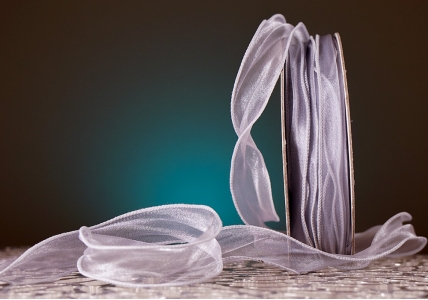 Органза хвиляста темно-пудровий колір з кантом (3,0 см *23 м), (1рулон) Органза хвиляста темно-пудровий колір з кантом (3,0 см *23 м), (1рулон)