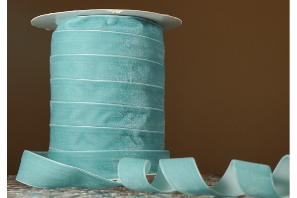 Стрічка оксамитова (велюр) 2,5 см, бірюзовий (№31) (1 рулон) (45м) Стрічка оксамитова (велюр) 2,5 см, бірюзовий (№31) (1 рулон) (45м)