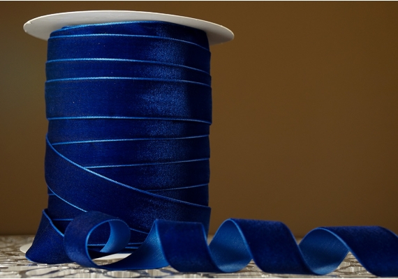 Стрічка оксамитова (велюр) 2,5 см, синій (№47) (1 рулон) (45м) Стрічка оксамитова (велюр) 2,5 см, синій (№47) (1 рулон) (45м)