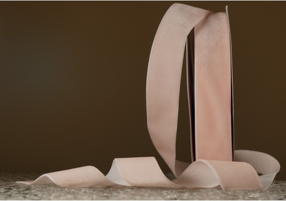 Стрічка оксамитова (велюр) 4,0 см, персиковий (№06) (1 рулон) (27м) Стрічка оксамитова (велюр) 4,0 см, персиковий (№06) (1 рулон) (27м)