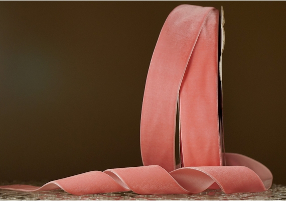 Стрічка оксамитова (велюр) 4,0 см, кораловий (№07) (1 рулон) (27м) Стрічка оксамитова (велюр) 4,0 см, кораловий (№07) (1 рулон) (27м)